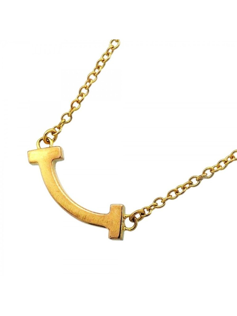 Tiffany & Co Necklace T Smile Mini 18k Yellow Gold